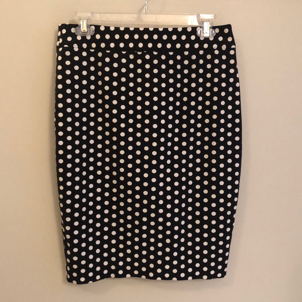 Polka dot pencil skirt